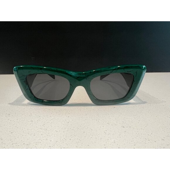 Prada Women's Fashion 50mm Green Marble Sunglasses - Picture 10 of 13